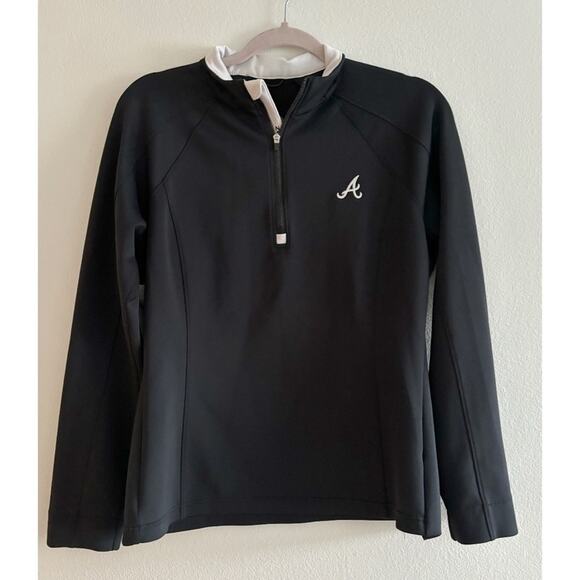 Women's Zero Restriction Quarter Zip Sweatshirt Atlanta Braves Baseball Medium - Picture 1 of 7